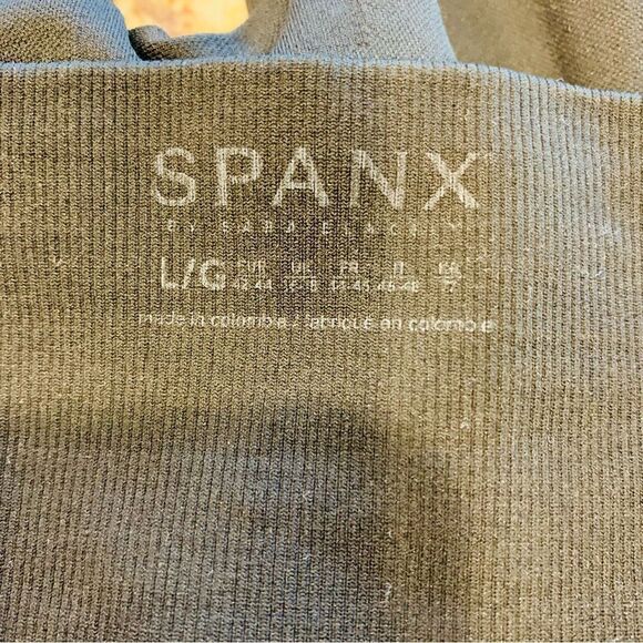 SPANX High Rise Seamless Athletic Leggings Black and Blue Size Large - Picture 7 of 11